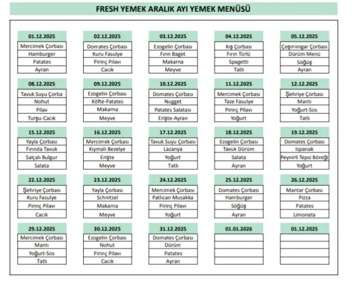 Galeri Fotoğrafı 7 - Freş Yemek ve Kantincilik